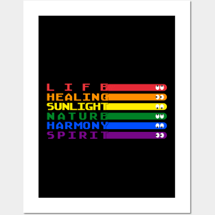 retro vintage videogames funny colorfull lgbt Posters and Art